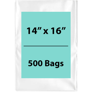 Clear poly bags Flat 14 inch (width) X 16 inch (Height) LDPE